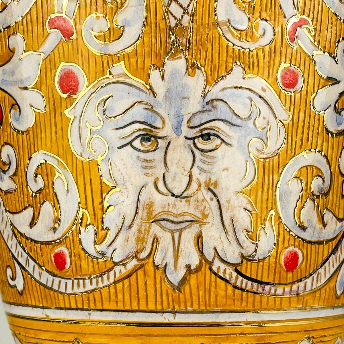 Antique ceramic vase by Serafino Volpi for Deruta, Italy, 1950s.