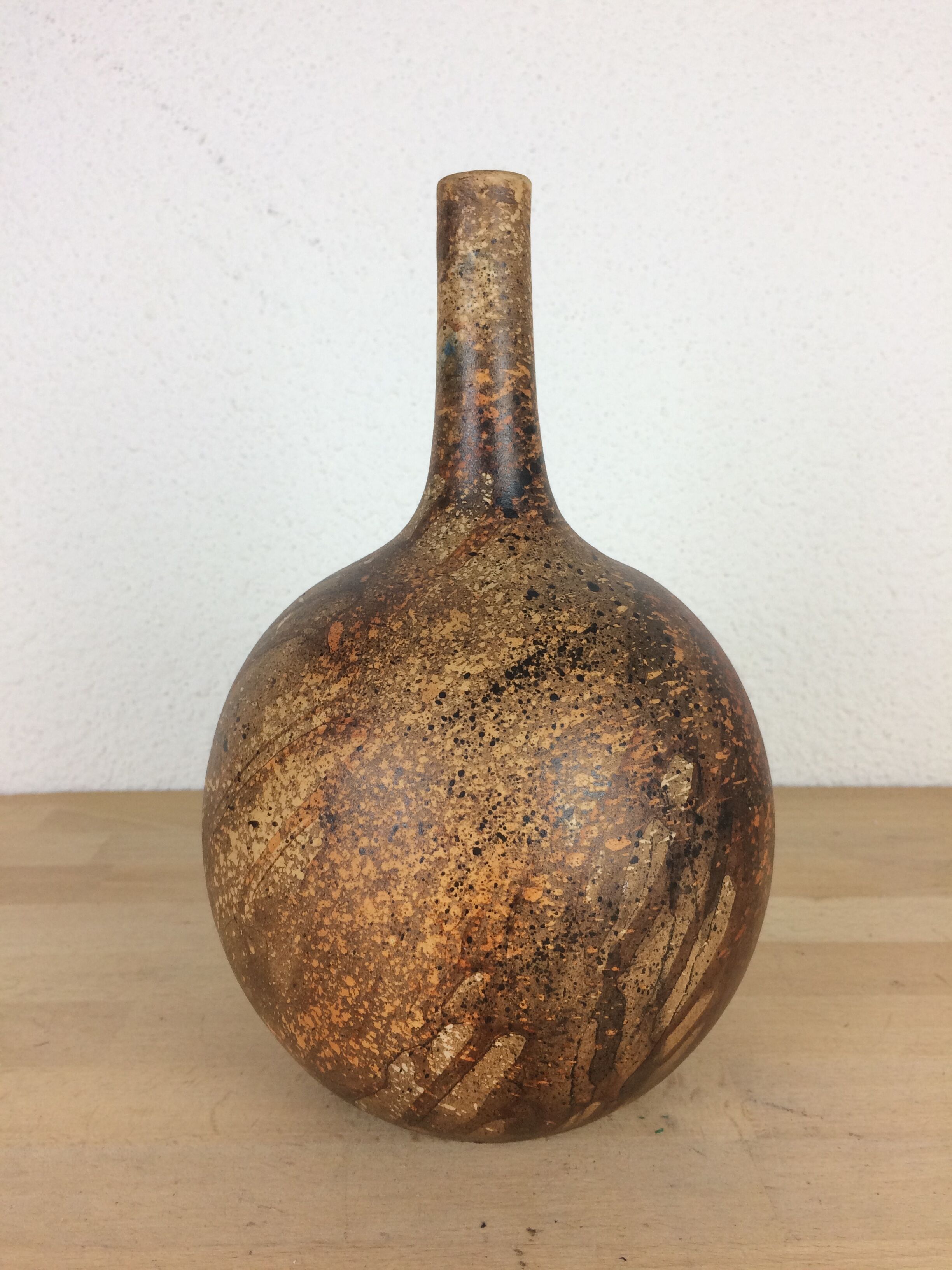 Ceramic ball vase signed Gerhard Liebenthron, 70s