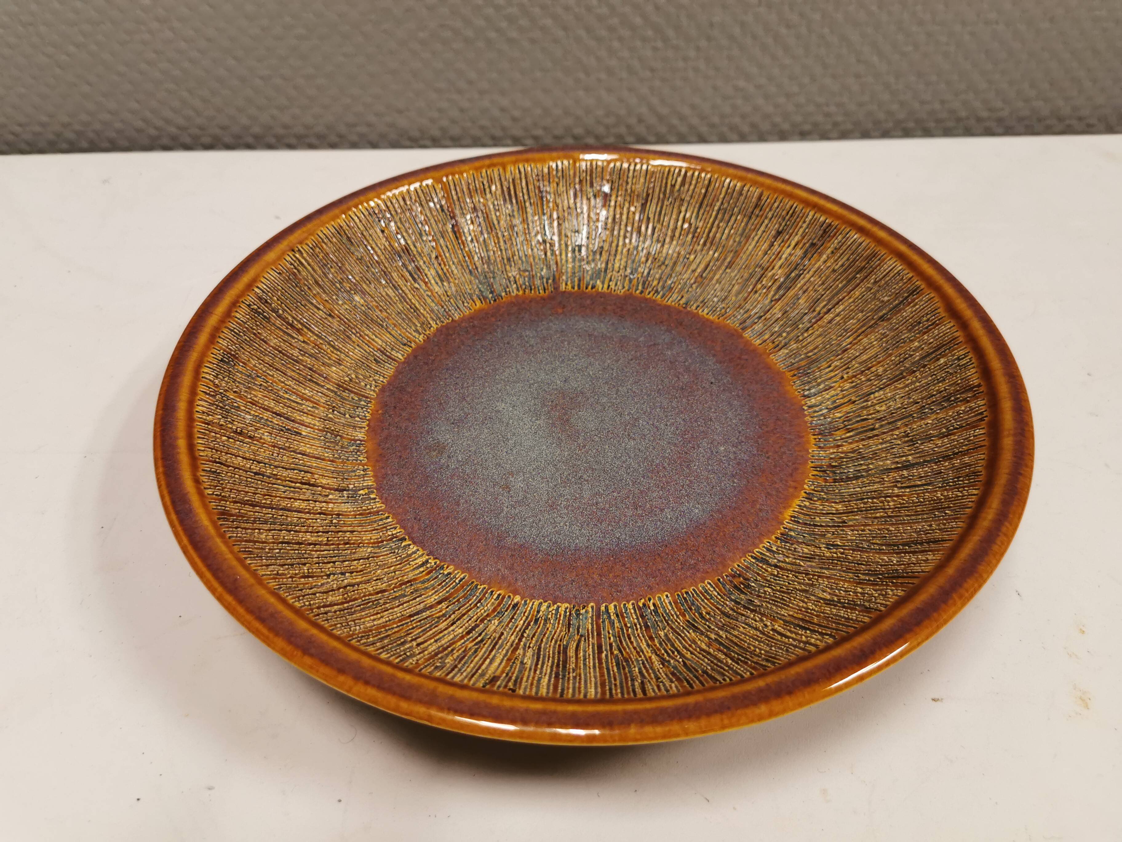Ceramic dish, from Danish Søholm.  Estimated 1970-1980s