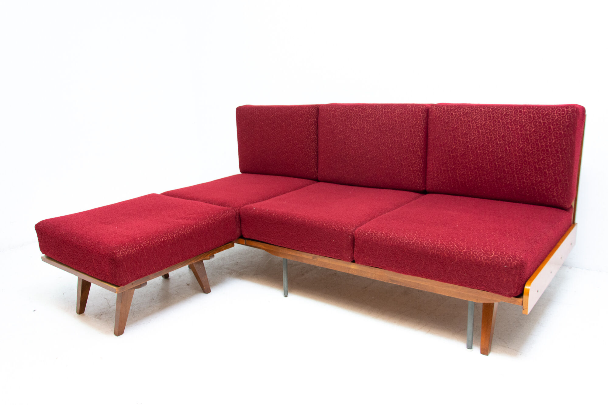 Mid century corner folding sofa by František Jirák For Tatra Nábytok, 1960
