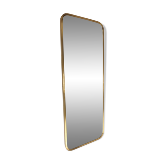 Italian wall mirror with brass frame, 1950