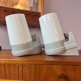 Set: 2x Wall Lamp Model 6070 light grey Sigvard Bernadotte for Ifö