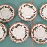 Set of 8 ancient porcelain saucers from Limoges a. Lanternier - cie