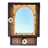 Small Art Deco wooden wall shelf