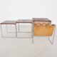 Mid-century rosewood and leather mimiset by Brabantia, The Netherlands 1950