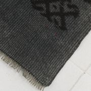Tapis de couloir vintage gris et noir 2x8, 72x255 cm