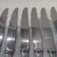 11 Christofle Rubans LXVI tapered silver metal handle table knives