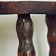 French antique wood hand made stool