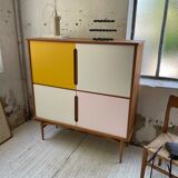 Teak-enfilade storage cabinet