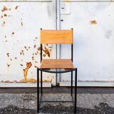 Spaghetti chairs with leather seats by Giandomenico Belotti for Alias, Italy, 1979, set of 6.