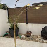 5-light gold floor lamp, 70s design