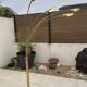 5-light gold floor lamp, 70s design