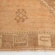 3x12 Cream & Brown Tribal Turkish Runner Rug, 95x377Cm