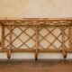 Porte-manteau mural vintage en rotin