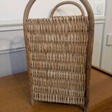 Wicker and rattan magazine rack