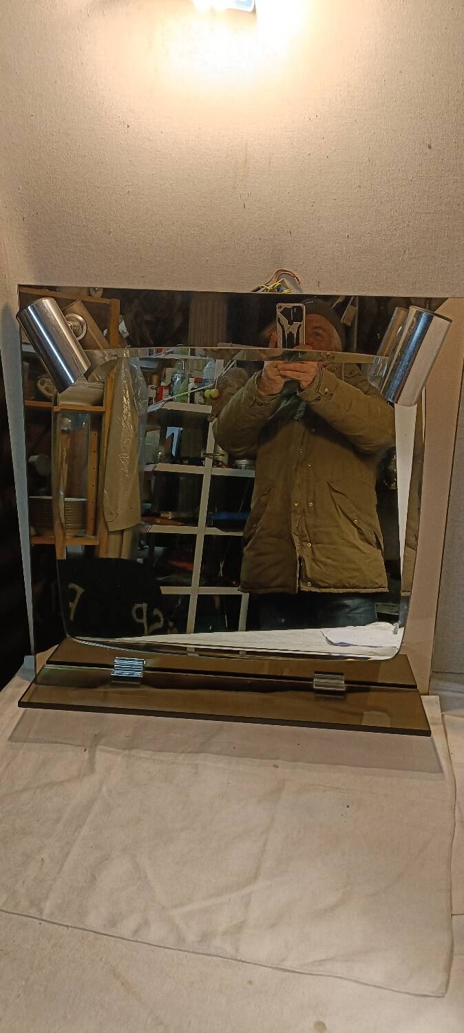 Glace salle de bain vintage