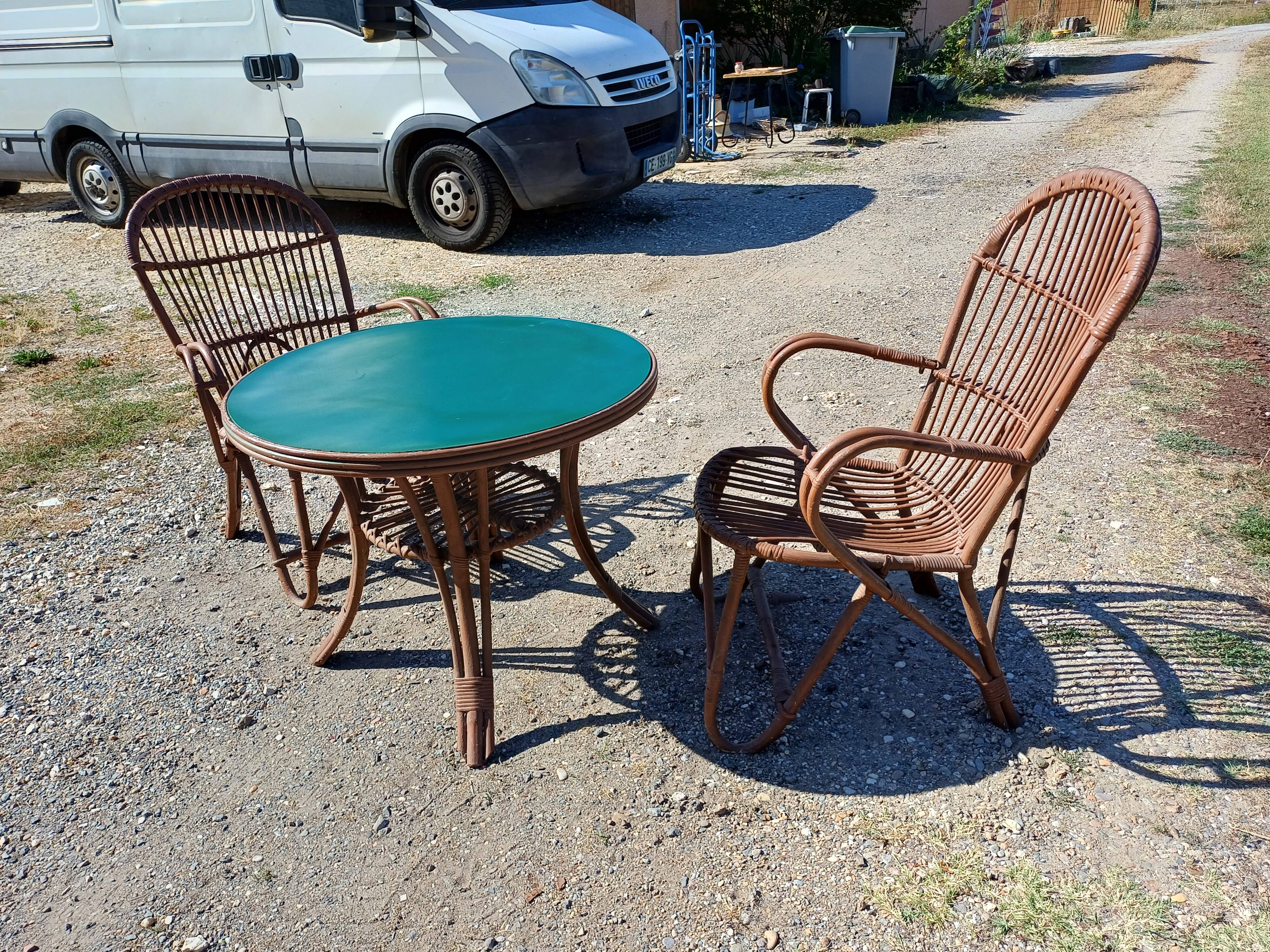 Salon de Jardin en Rotin