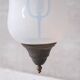 Antique xxl metal and glass pendant light