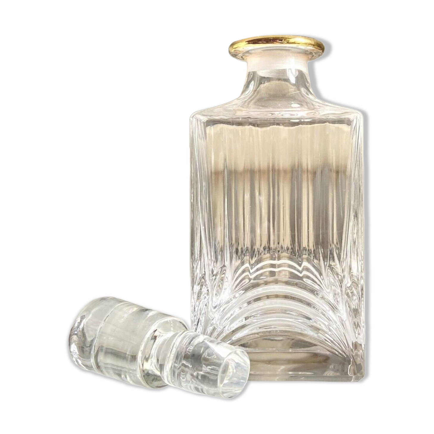 Chiseled crystal whiskey decanter