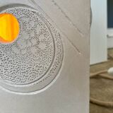 Lampe d’ambiance . Sculpture en grès . Pièce unique. Fait main