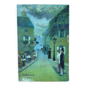 Peinture huile Paris Montmartre
