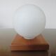 Scandinavian wood and white opaline 70s