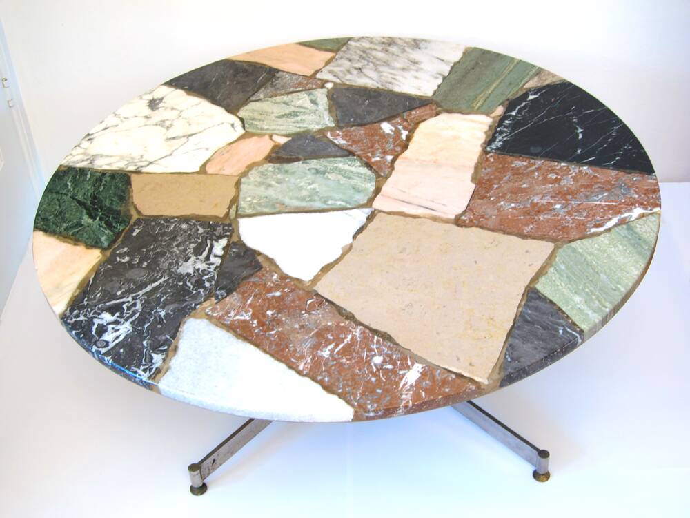Sixties vintage design stone coffee table