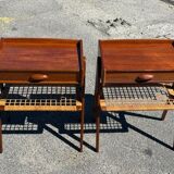 Set of 2 modernist Danish teak bedside tables by Søren Rasmussen, 1964