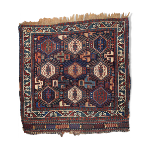 tapis ancien persan khamseh fait main 58cm x 67cm 1880s