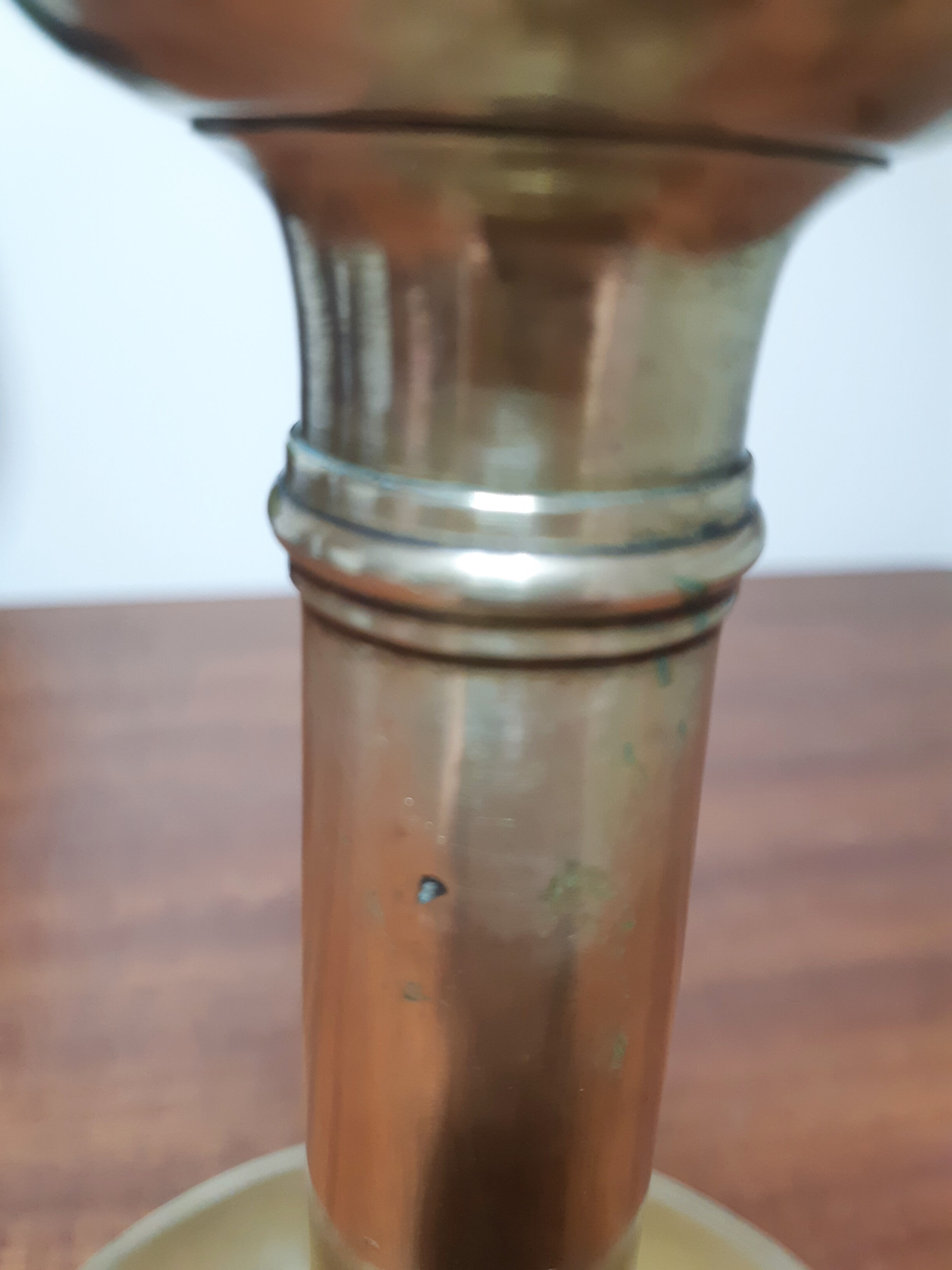 Copper candle holder