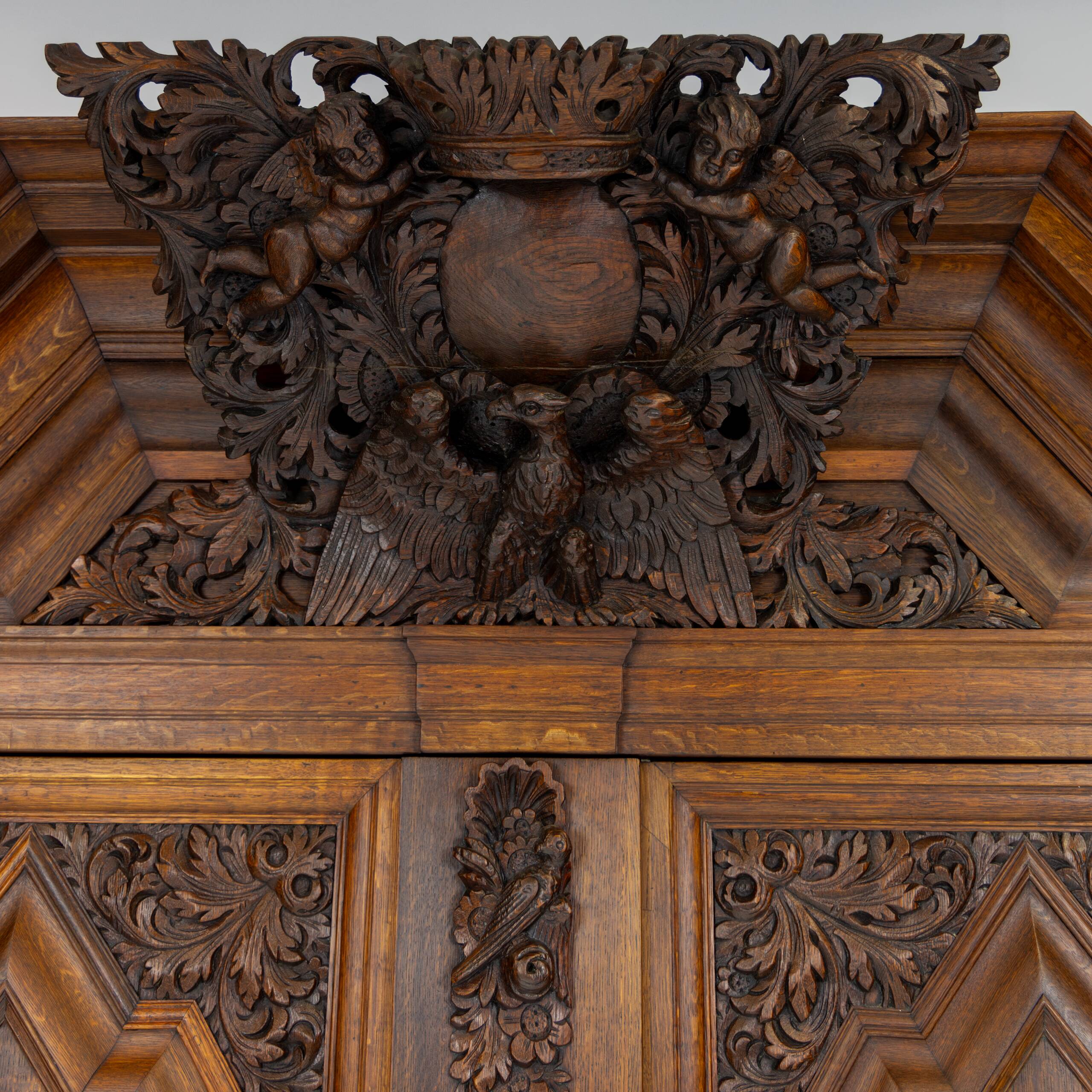 18th-century oak Baroque wardrobe - Königsberg