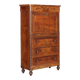 Antique mahogany secretary with leather, Italy, 19th century