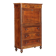 Antique mahogany secretary with leather, Italy, 19th century