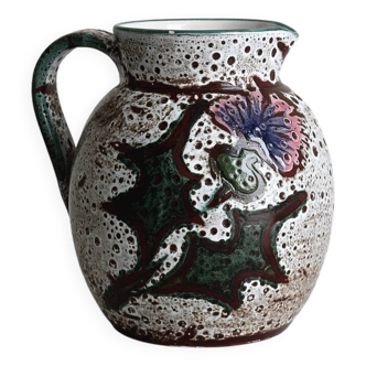 Antique decorative ceramic pitcher