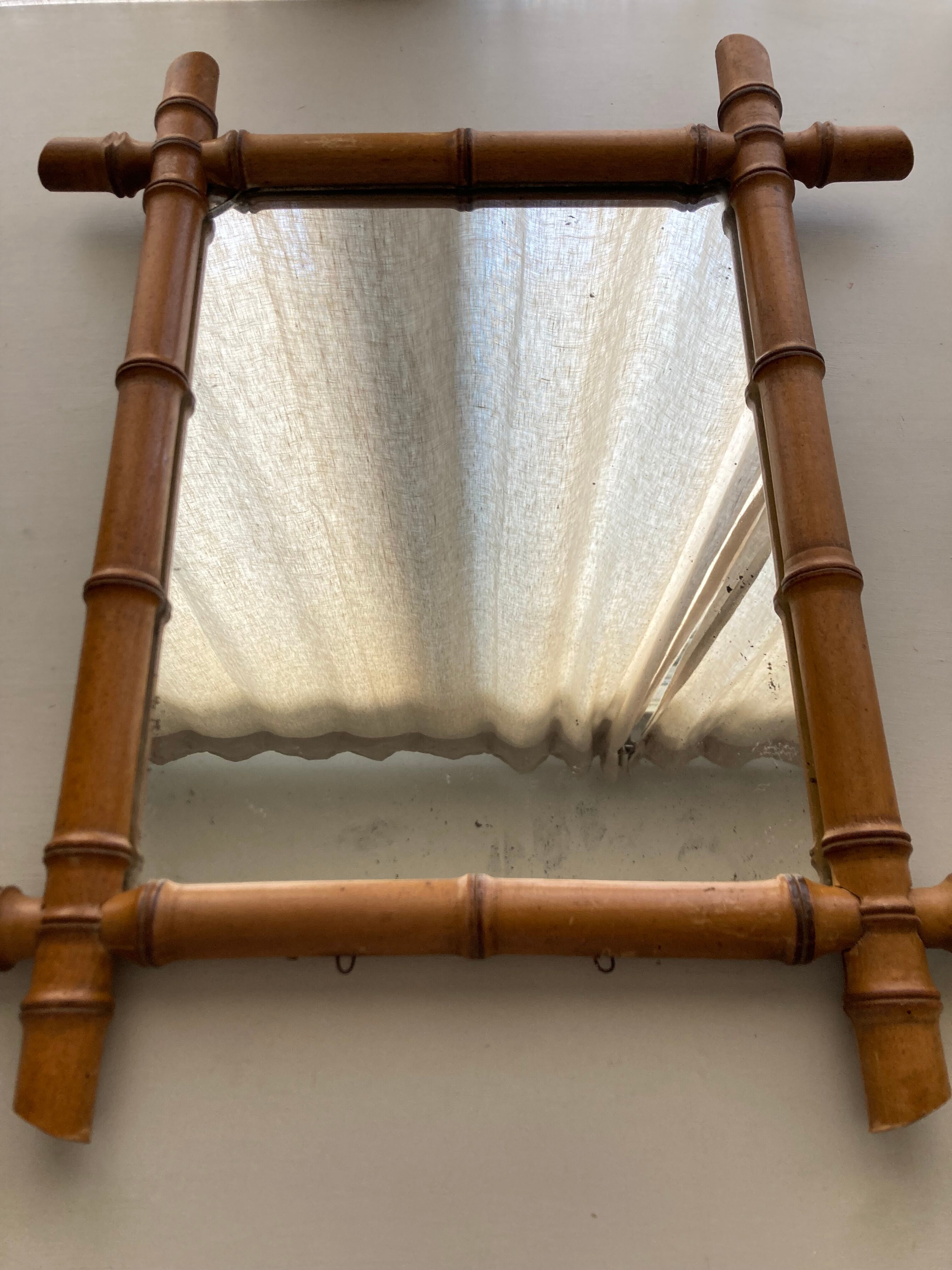 Bamboo wood mirror