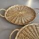 Set of 2 wicker trays