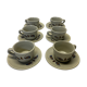 Ensemble de 6 tasses en grès vintage Saint Amand