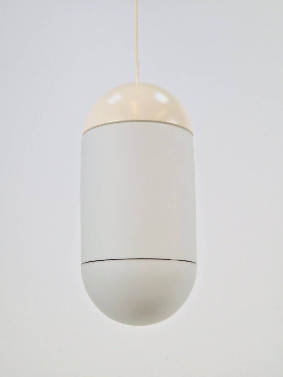Vintage Pill Pendant Lamp in Milk Glass from Peill & Putzler, Germany, 1960s
