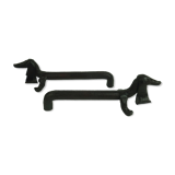 Pair of wrought iron "dog" chenets