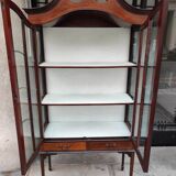 English art nouveau showcase. mahogany