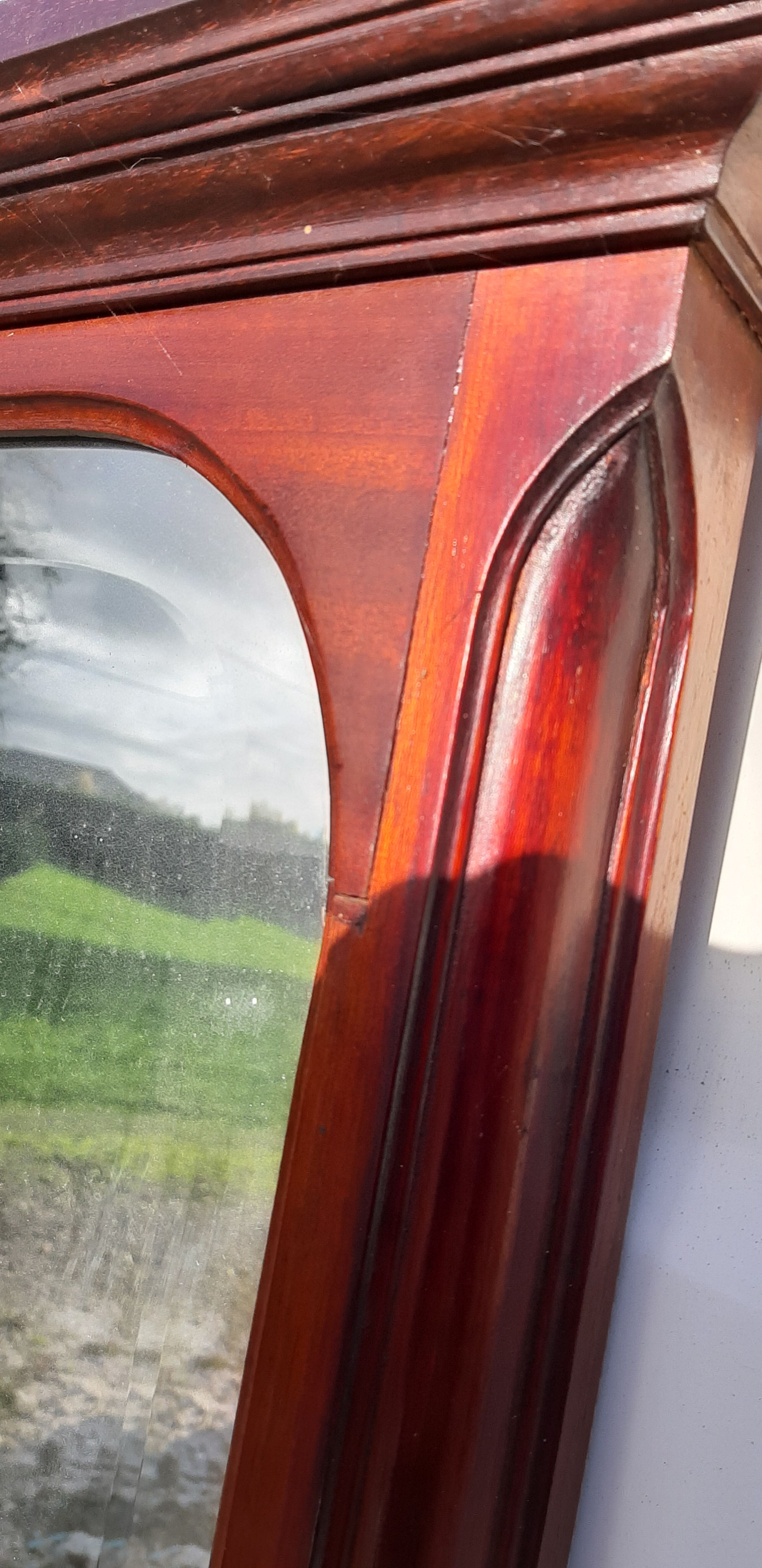 Mirror 1900 mahogany and bile 87x170cm