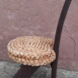Handmade wickerwork chair from the 60s and 70s