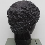 Greek head in waxed black plaster