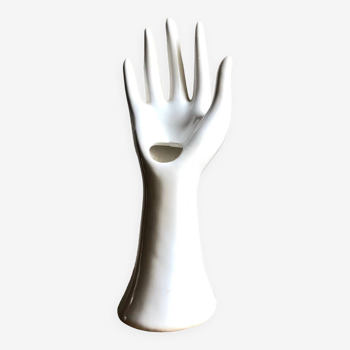 Hand white ceramic