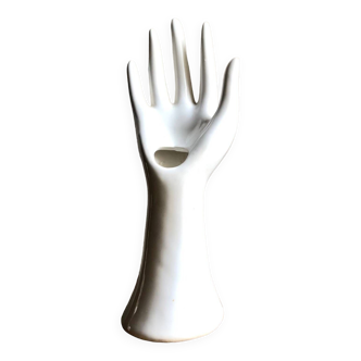 Hand white ceramic