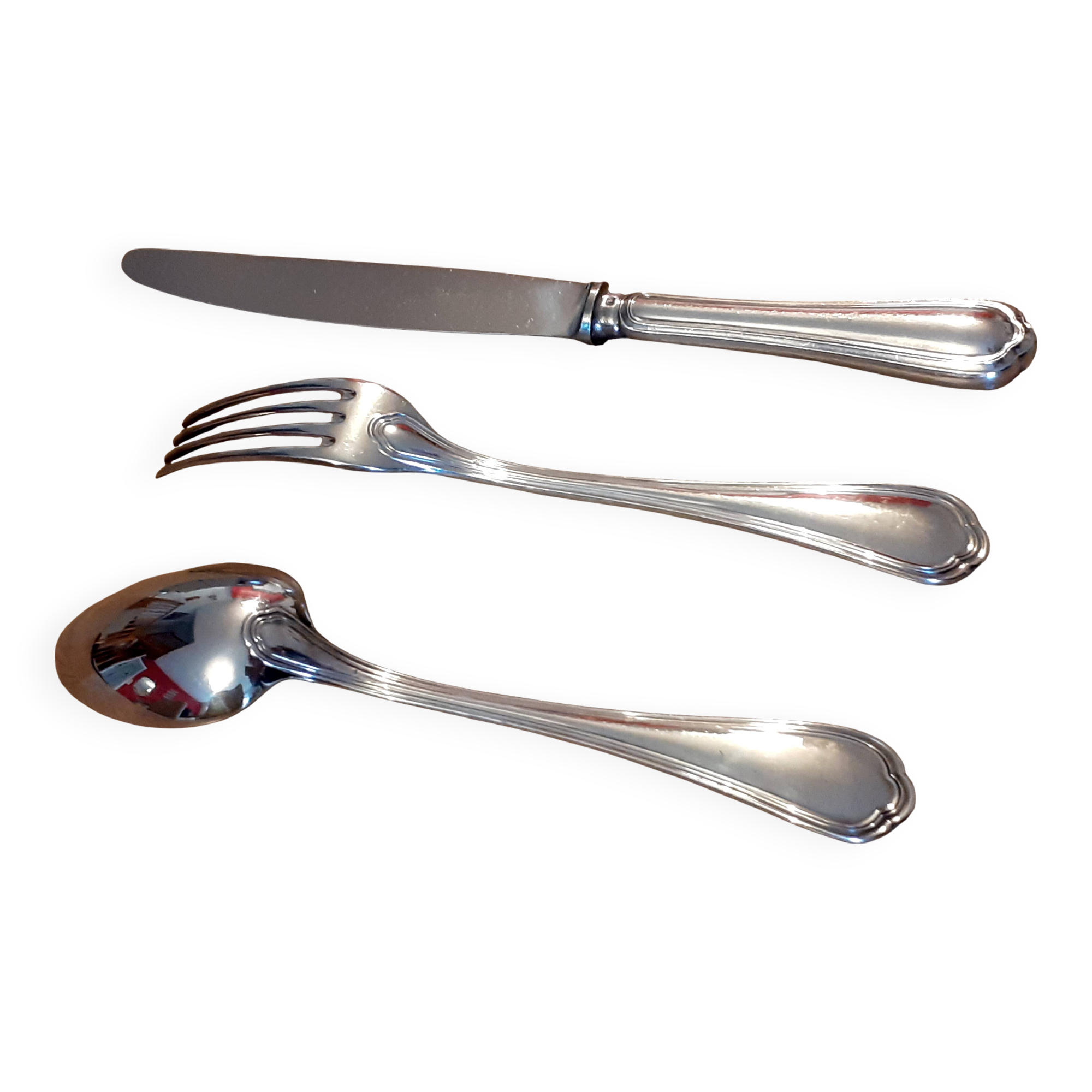 Christofle / 18-piece set, silver-plated metal spatours model