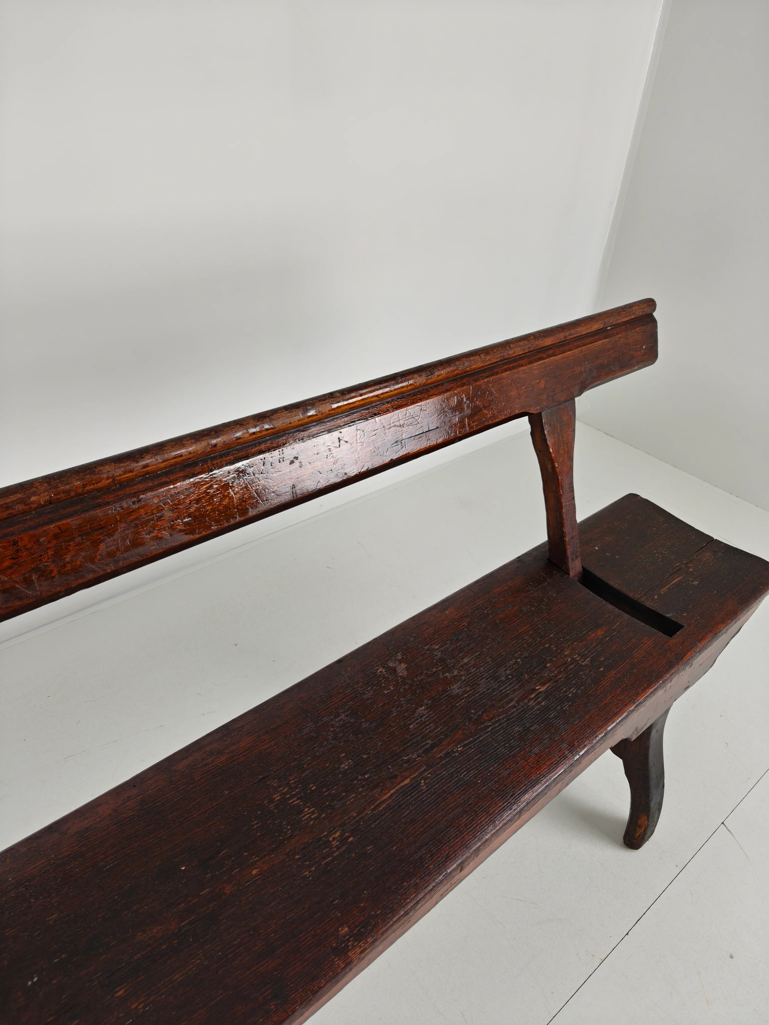 Victorian pitch pine railway bench – Halstead’s Makers, Todmorden