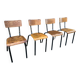 4 vintage 60s school chairs