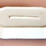 2 Coquetiers & Salière on Art Deco Plateau Blue & White earthenware