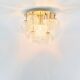 Mid-Century Murano Glass & Brass Flush Mount/Ceiling Light from Doria Leuchten, Germany, 1960s